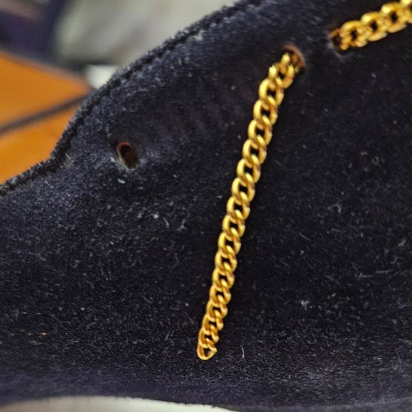 DONATED: Mr. Seymour Women's Navy Suede High Heels - Made in Spain Size 8 B - Picture 15 of 16